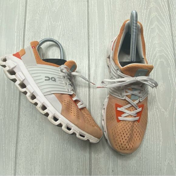 On Cloud Women's Cloudswift Copper & Frost White, Orange & Gray Sneakers Size 9 - Picture 1 of 13